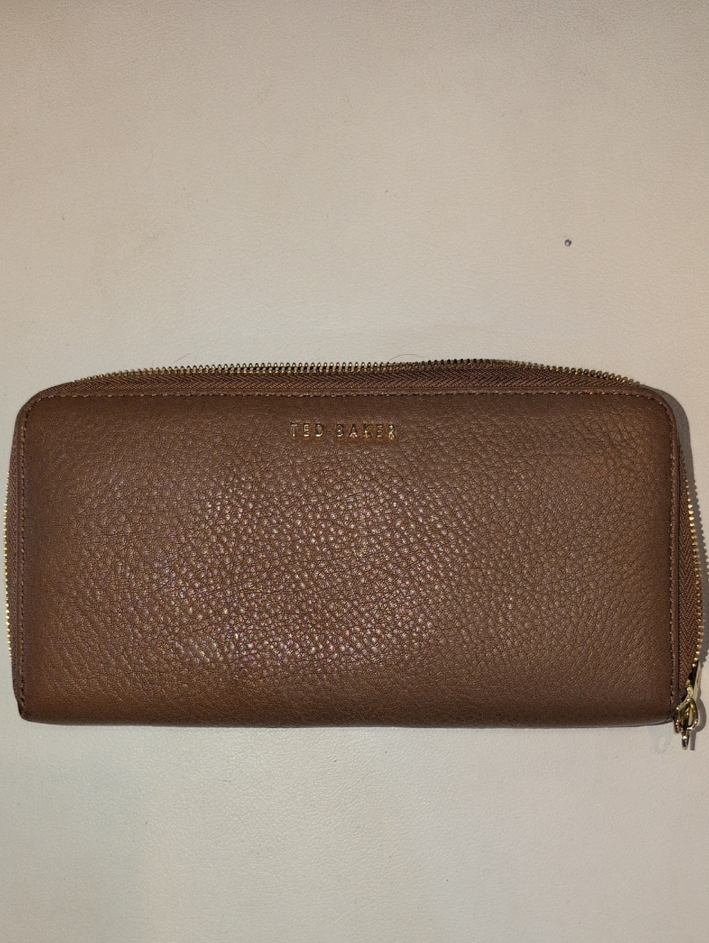 Ted Baker Brown Leather Zip Wallet